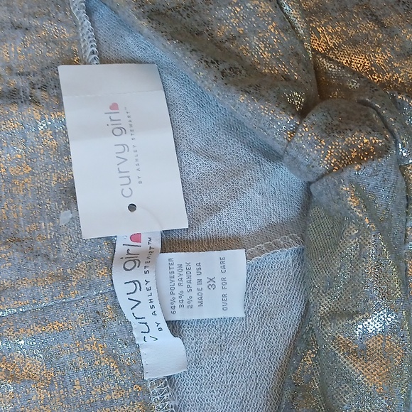 NWT Metallic Print Skinny Jogger Pants By Ashley Stewart. Size 3X - Picture 11 of 17